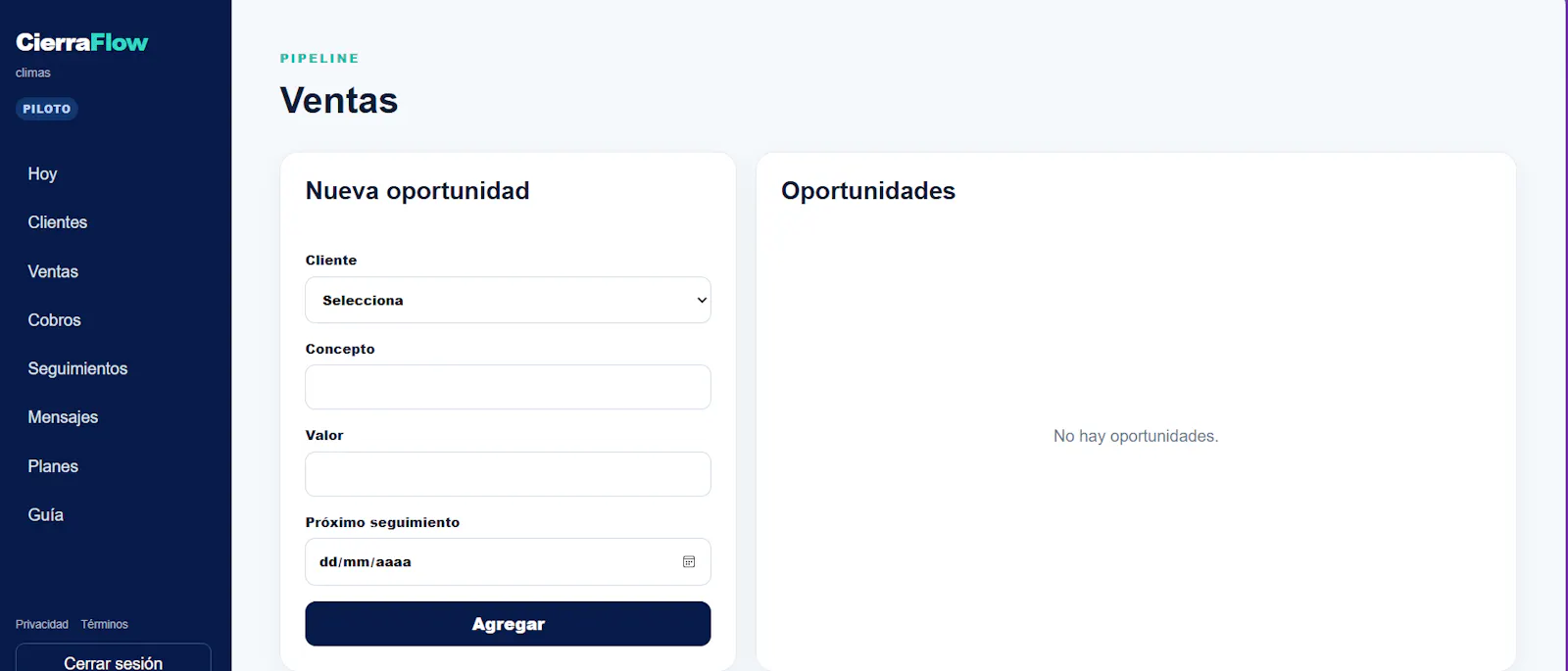 CierraFlow screenshot 1