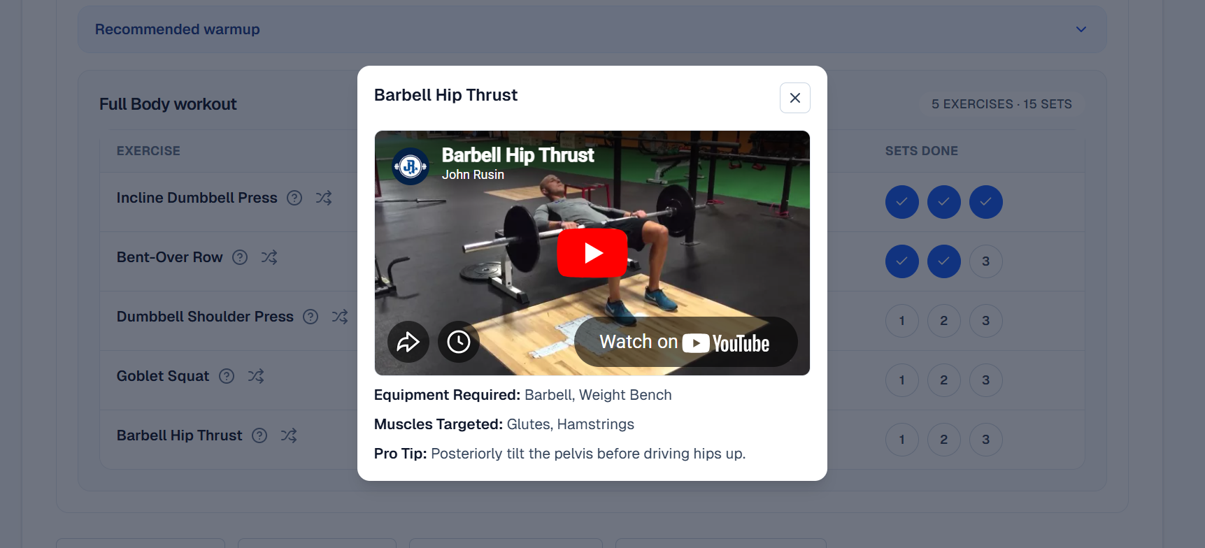Custom Workout Builder gallery image