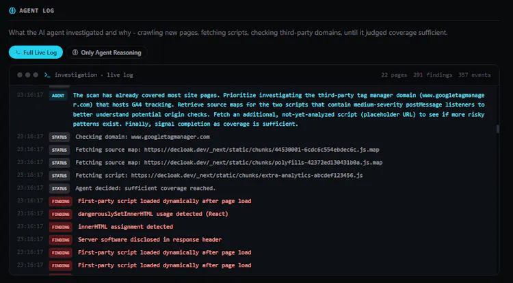 Decloak - Web security intelligence