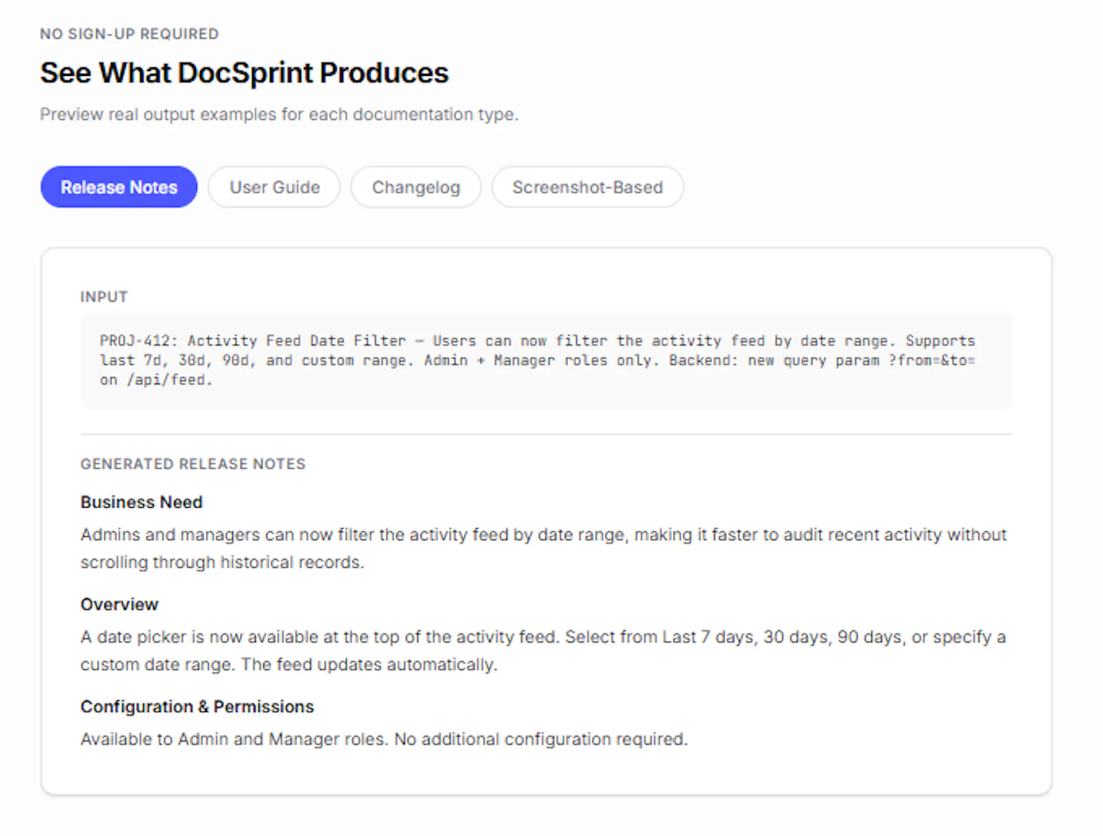 DocSprint screenshot 2