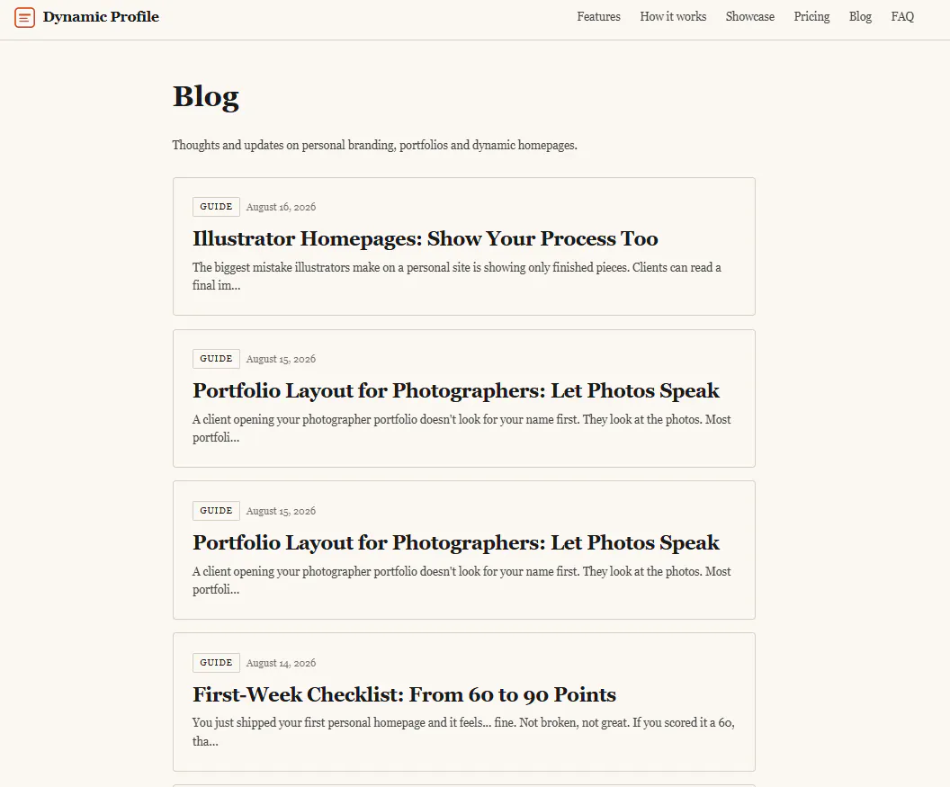 Dynamic Profile gallery image