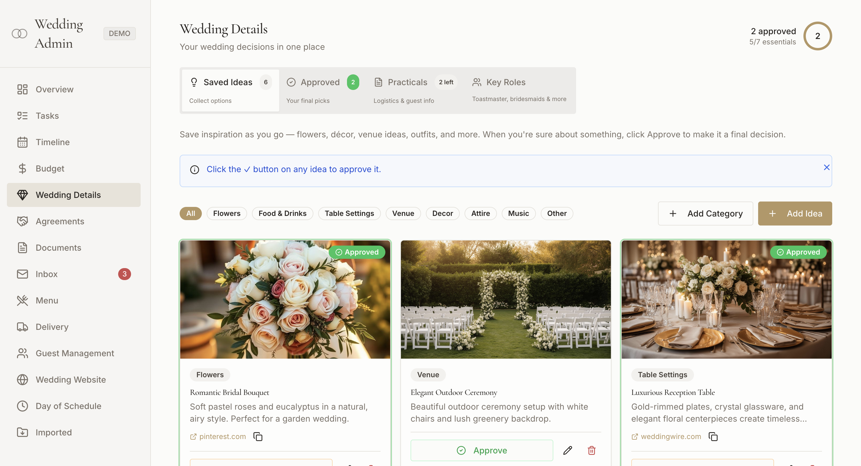 WeddingPlanningDesk - Screenshot 3 showing product features and functionality