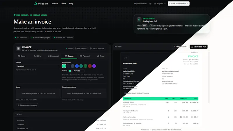 Invoice Loft screenshot 1