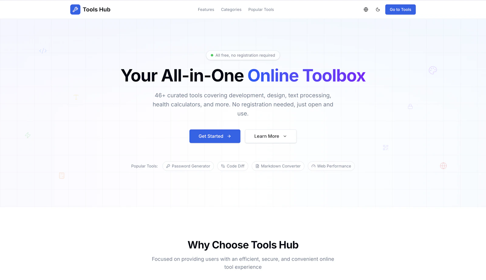 ToolsHub - 46+ free tools, no signup screenshot 3