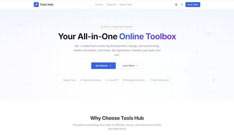 ToolsHub - 46+ free tools, no signup screenshot 3
