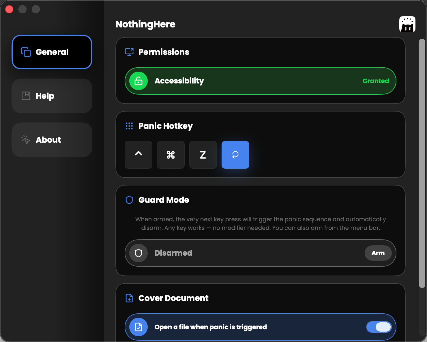 NothingHere - Screenshot 3 showing product features and functionality