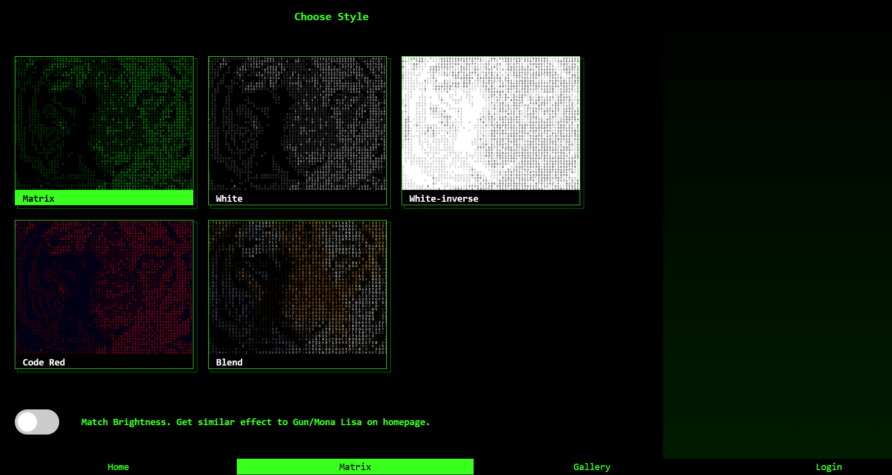 Mídia 3 de Variedade - AI que digitaliza imagens criando um efeito matricial.