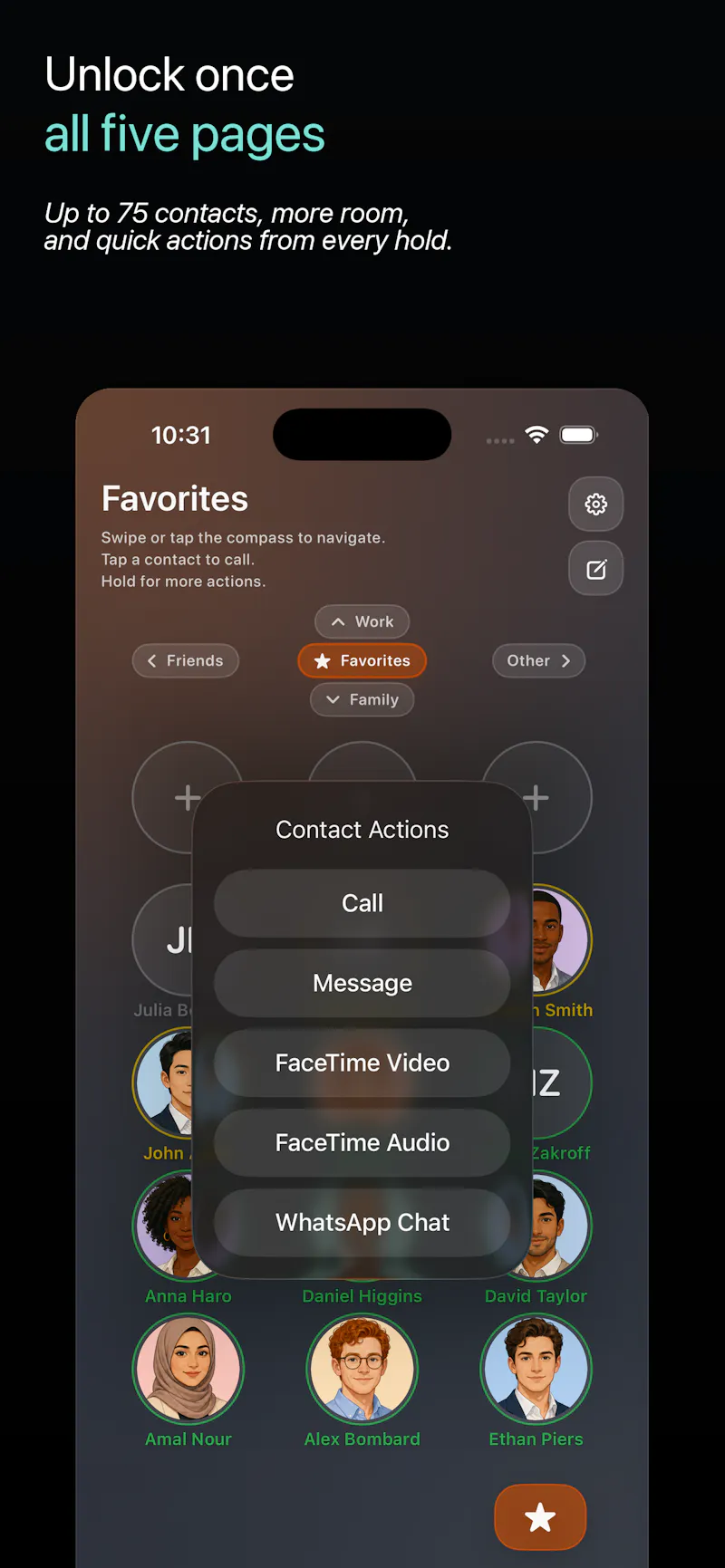 SwipeDialer screenshot 1