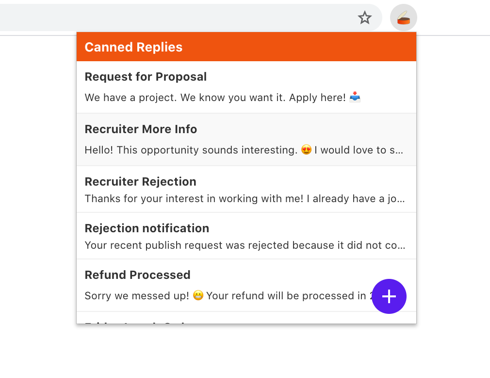 Canned Replies gallery image