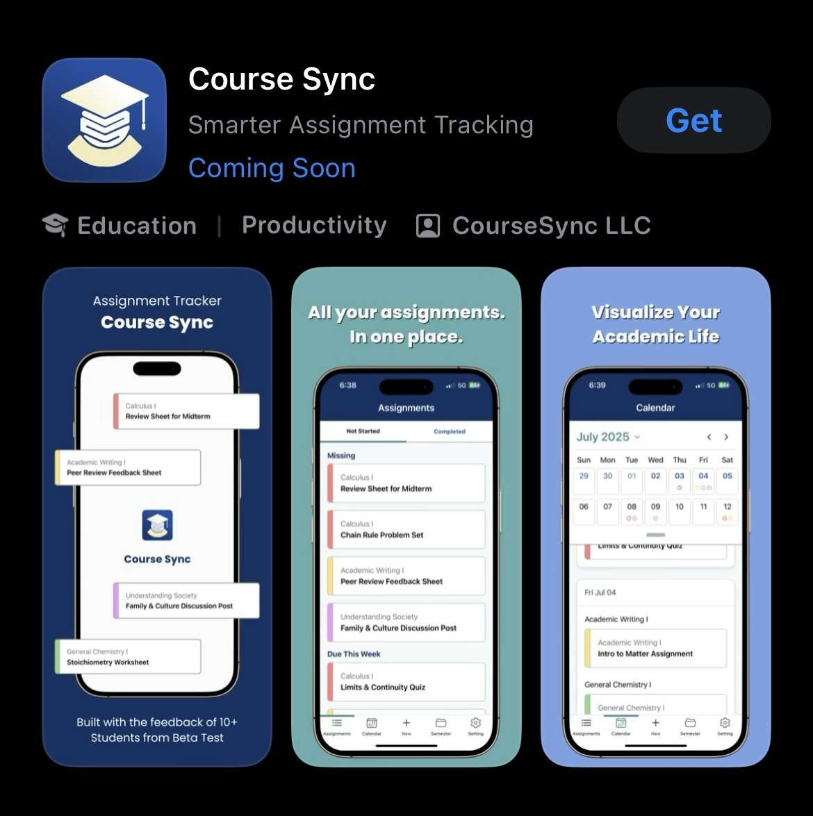 Course Sync - Assignment Tracker screenshot 2