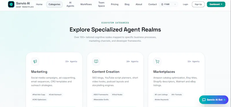 Sanvio AI Marketplace screenshot 2