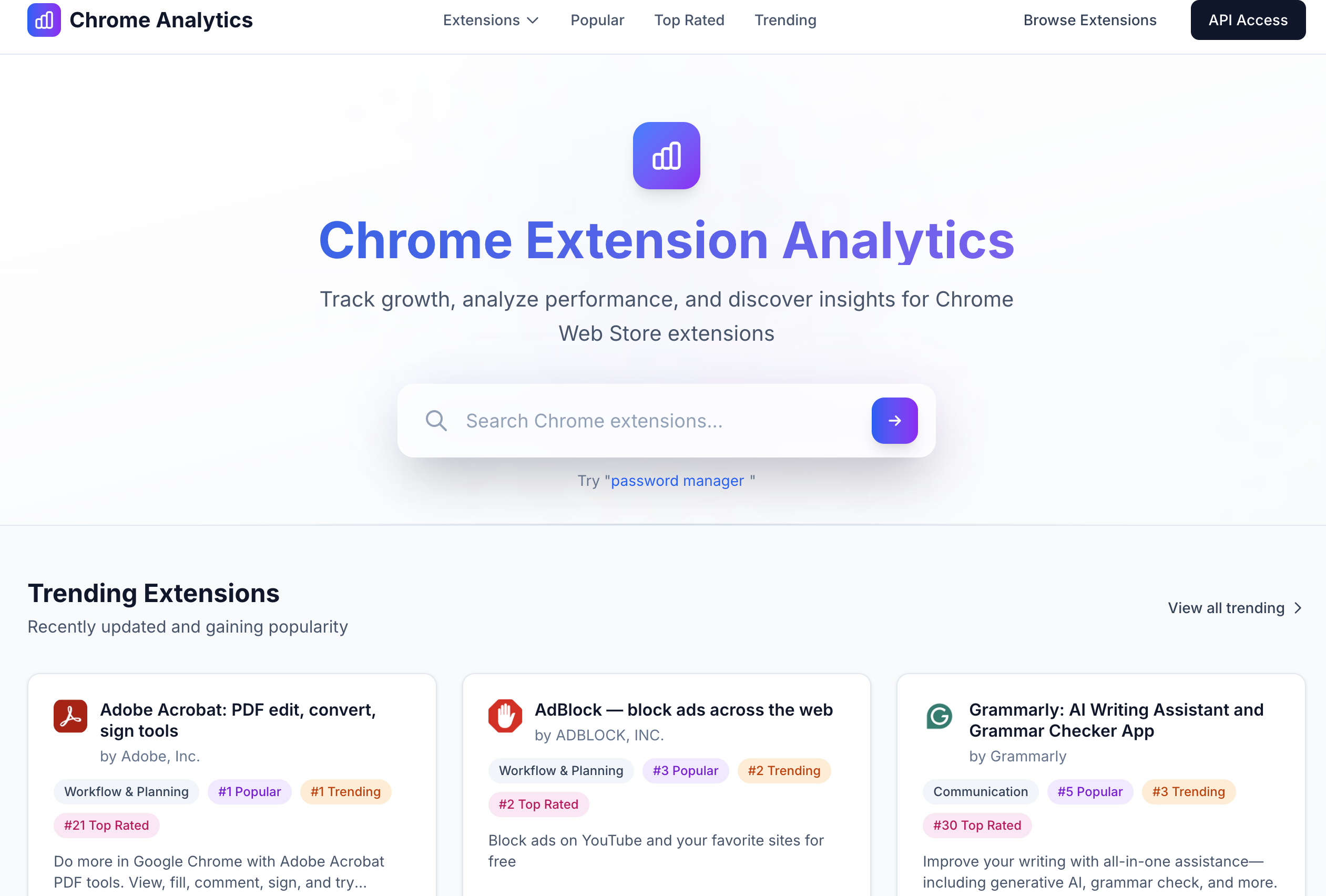 Chrome Analytics gallery image