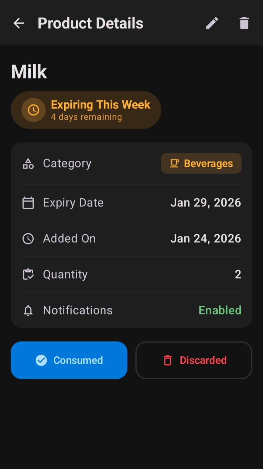 FreshTrack - Screenshot 3 showing product features and functionality