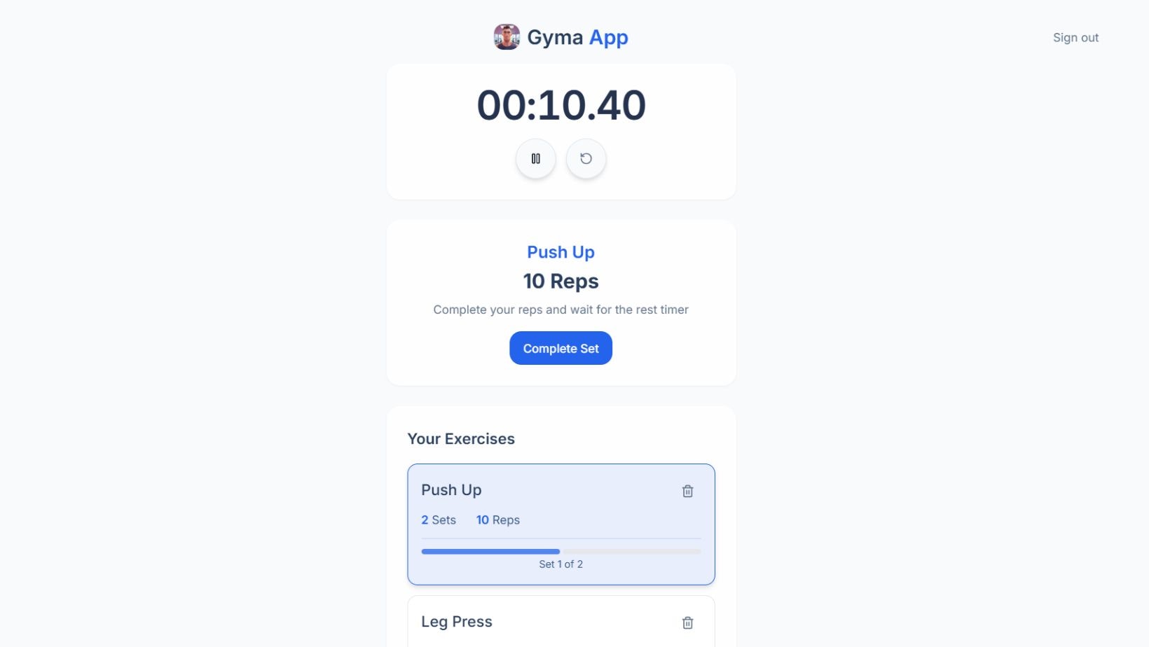 وسائط تطبيق Gyma - وفر 40 ٪ من وقت الصالة الرياضية ، ونتائج التمرين نفسها. 1