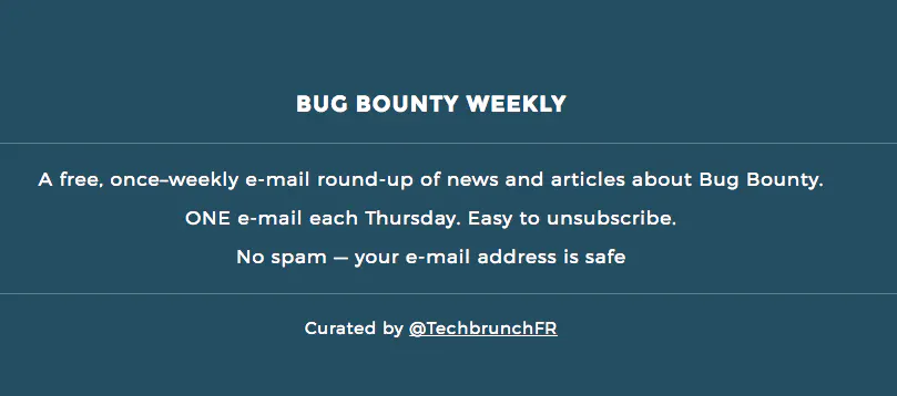 Bug Bounty Weekly