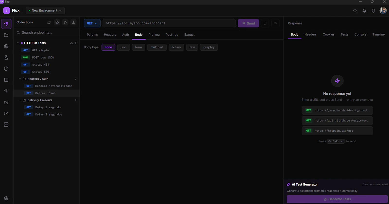 Flux, Modern API Client screenshot 2