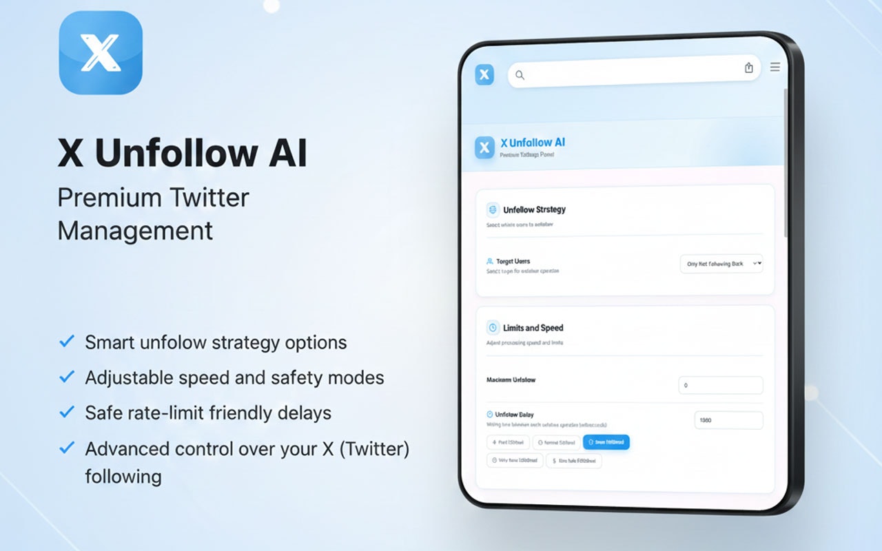 X Unfollow AI – Twitter Unfollow Tool gallery image