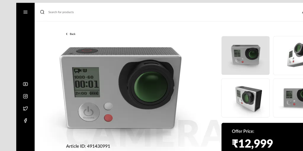 Web Camera Ui Web Design UI Kit - Action Camera: Hero banner ui design | Product Hunt