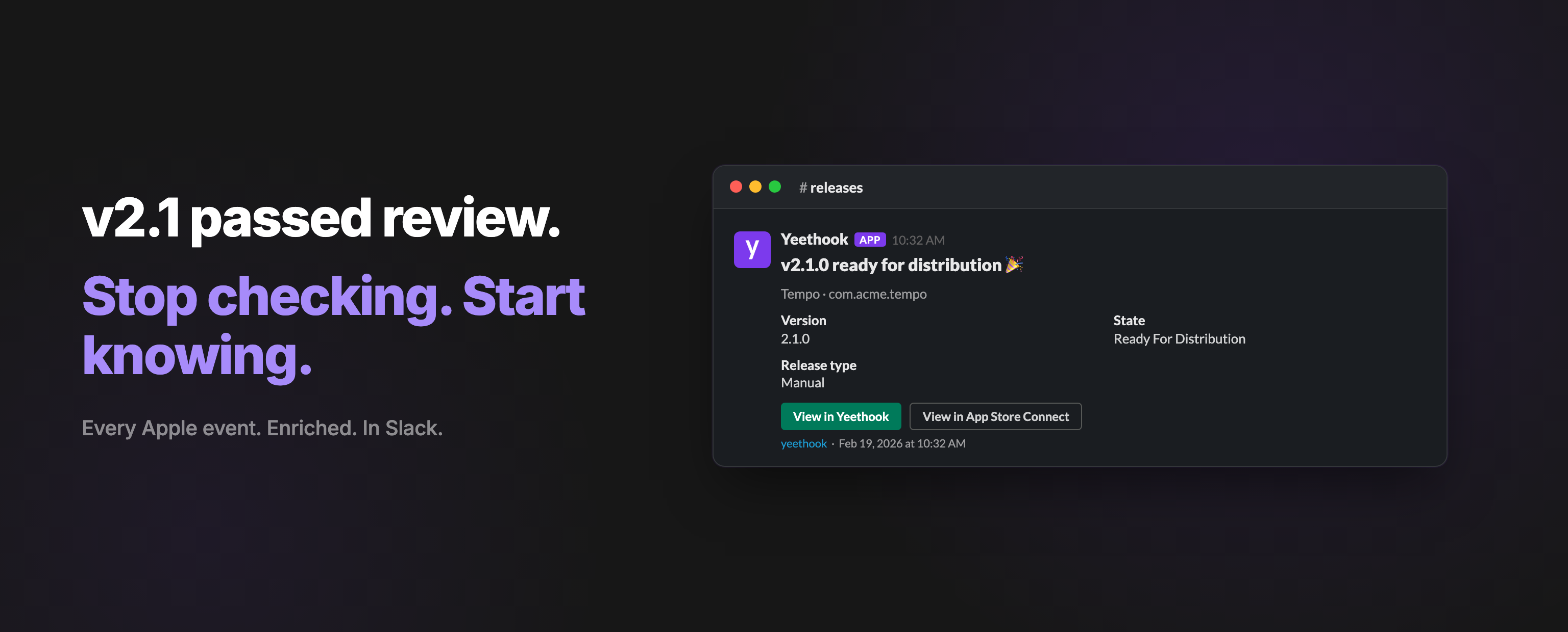 Yeethook - Main product screenshot demonstrating key features and user interface