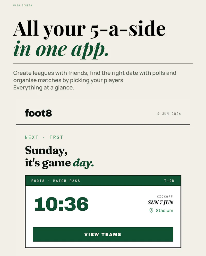 Foot8 screenshot 1