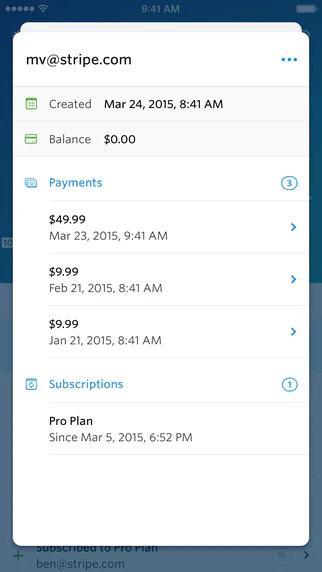 Stripe Dashboard for iPhone