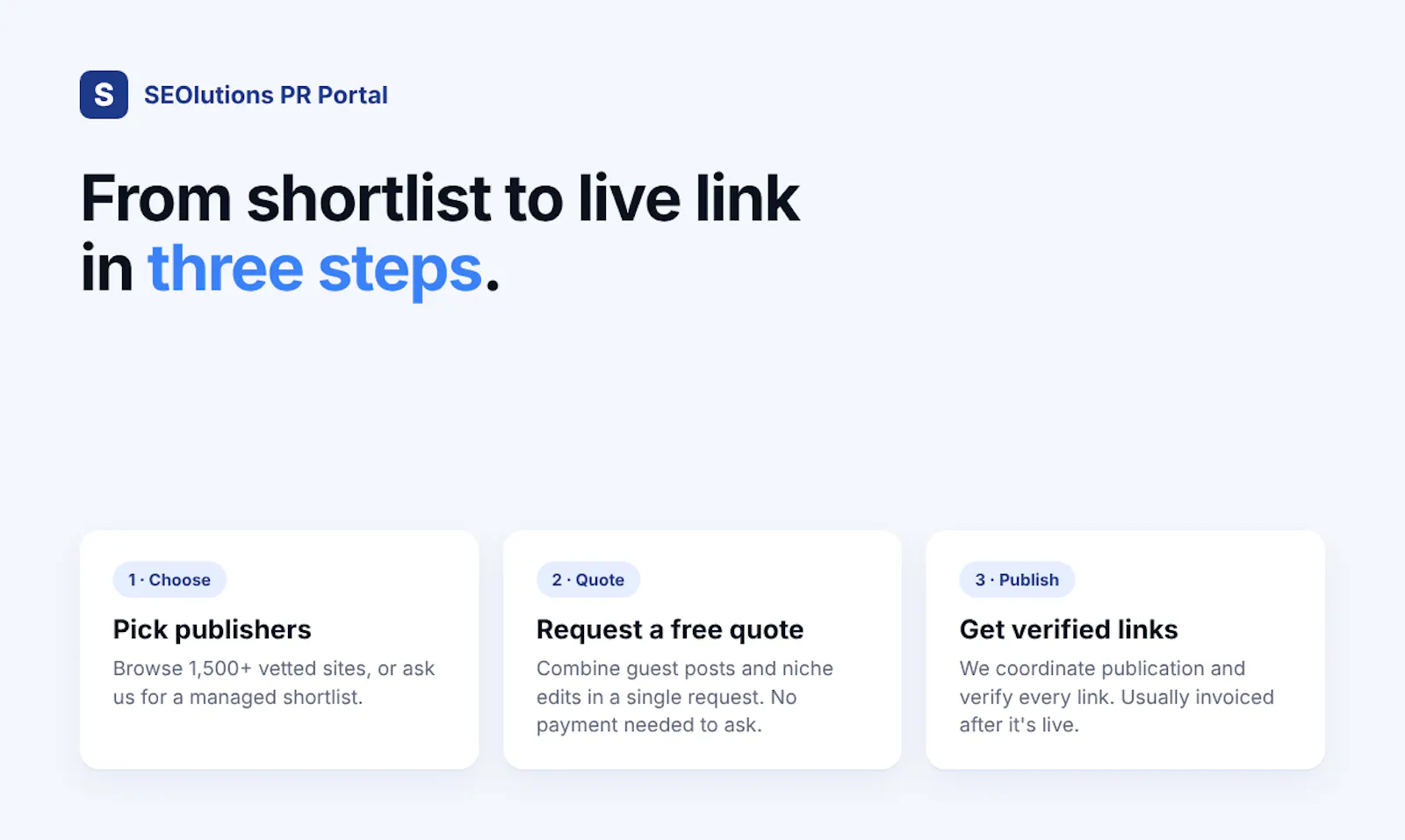 SEOlutions PR Portal screenshot 4