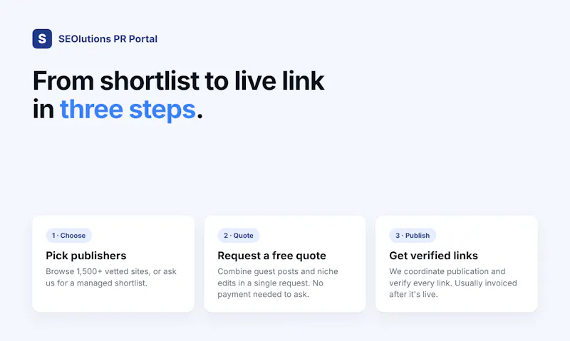 SEOlutions PR Portal screenshot 4