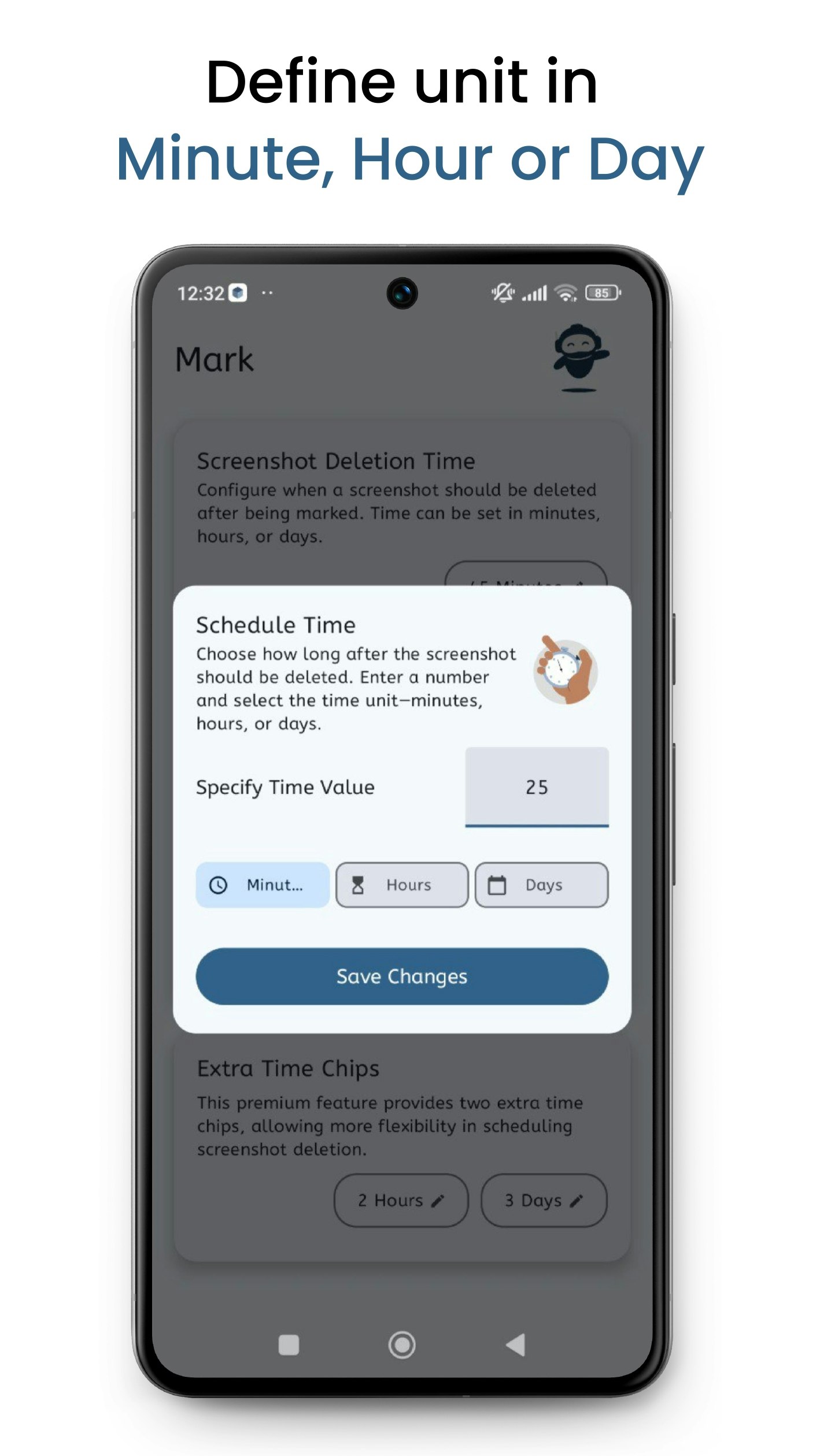 Média Mark - Déb d'une capture d'écran automatique - L'application vous aide à supprimer automatiquement les captures d'écran temporaires. 5