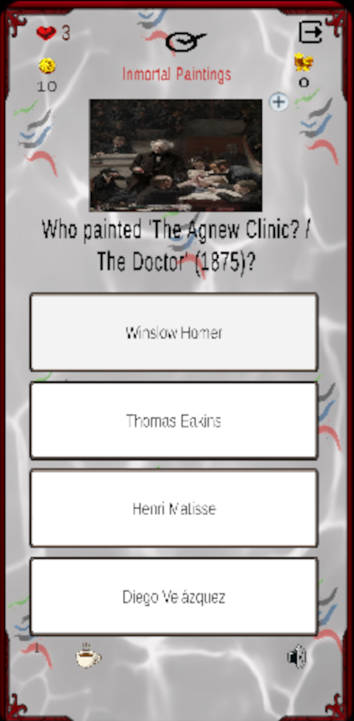 Inmortal Paintings Trivia - Screenshot 3 showing product features and functionality