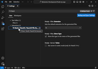 Screenshot del pannello comandi dell&rsquo;estensione - Ottimizzazione della produzione di file
