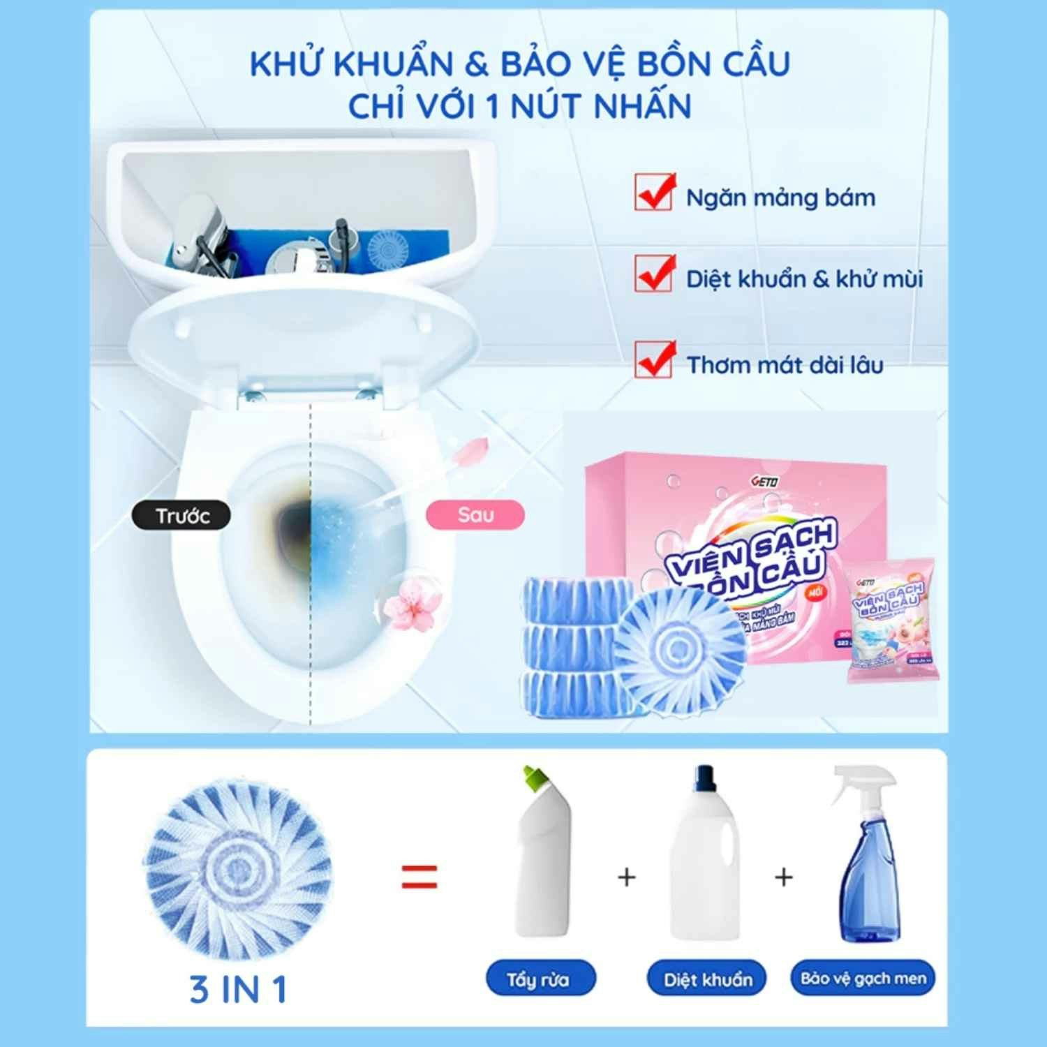 Viên Thả Bồn Cầu Sạch Khuẩn,Thơm Mát gallery image