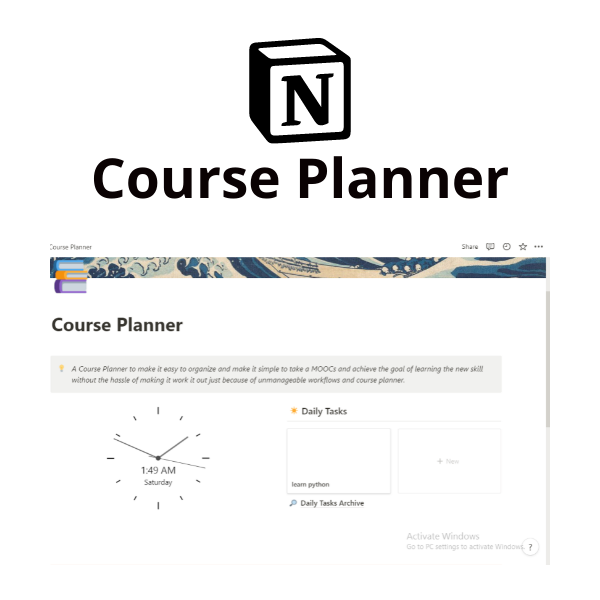 Course Planner [Notion Template]