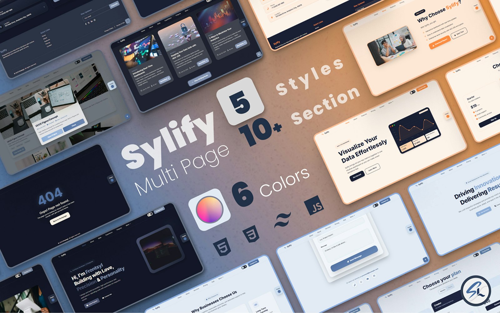 Sylify - Premium Tailwind Template - Main product screenshot demonstrating key features and user interface