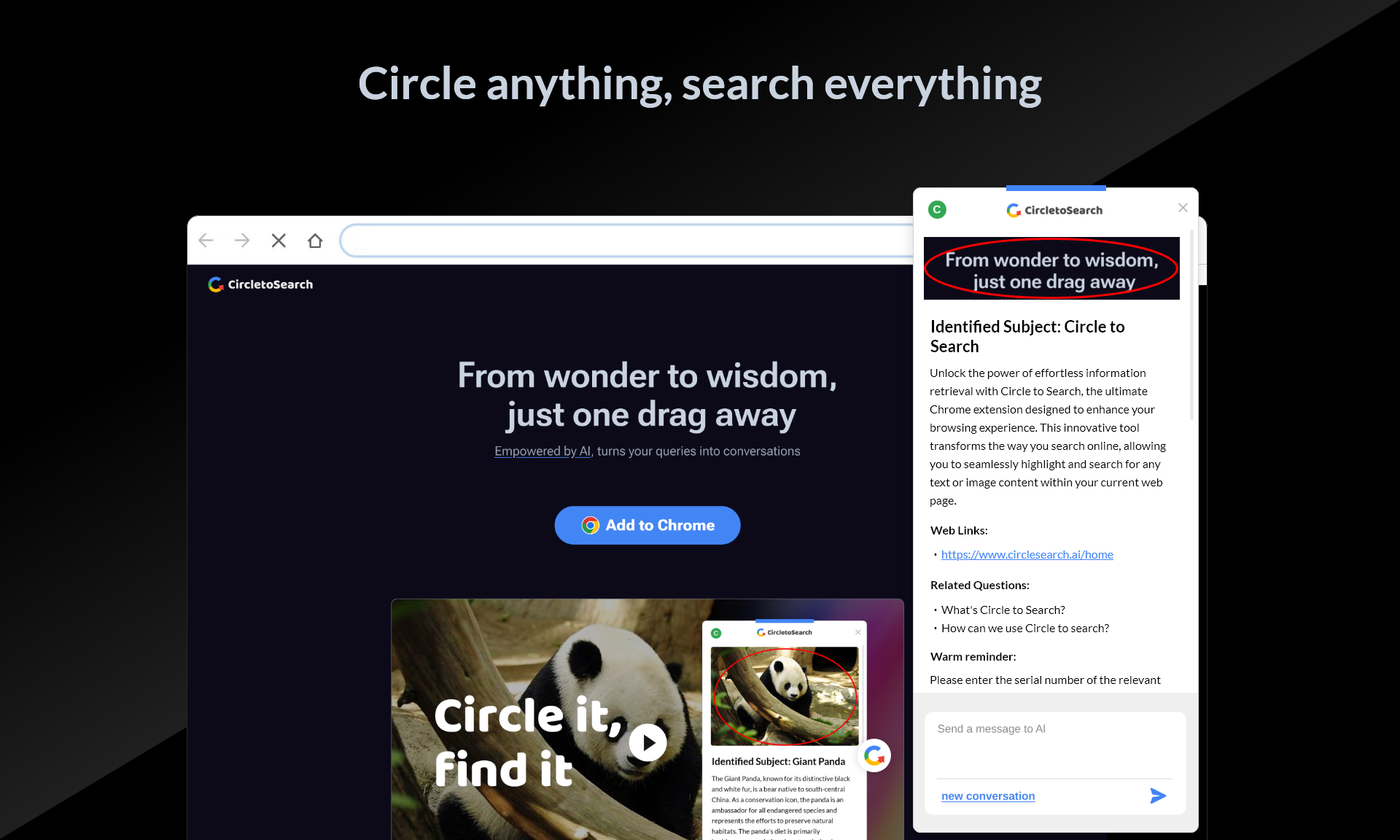 circle-to-search - From wonder to wisdom, just one drag away.
