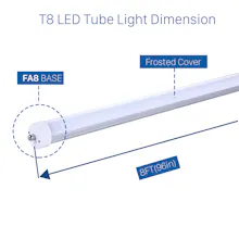 8 Ft LED Tube Lights 20-Pack gallery image
