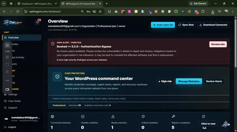 WPFixAgent screenshot 1 (video preview)