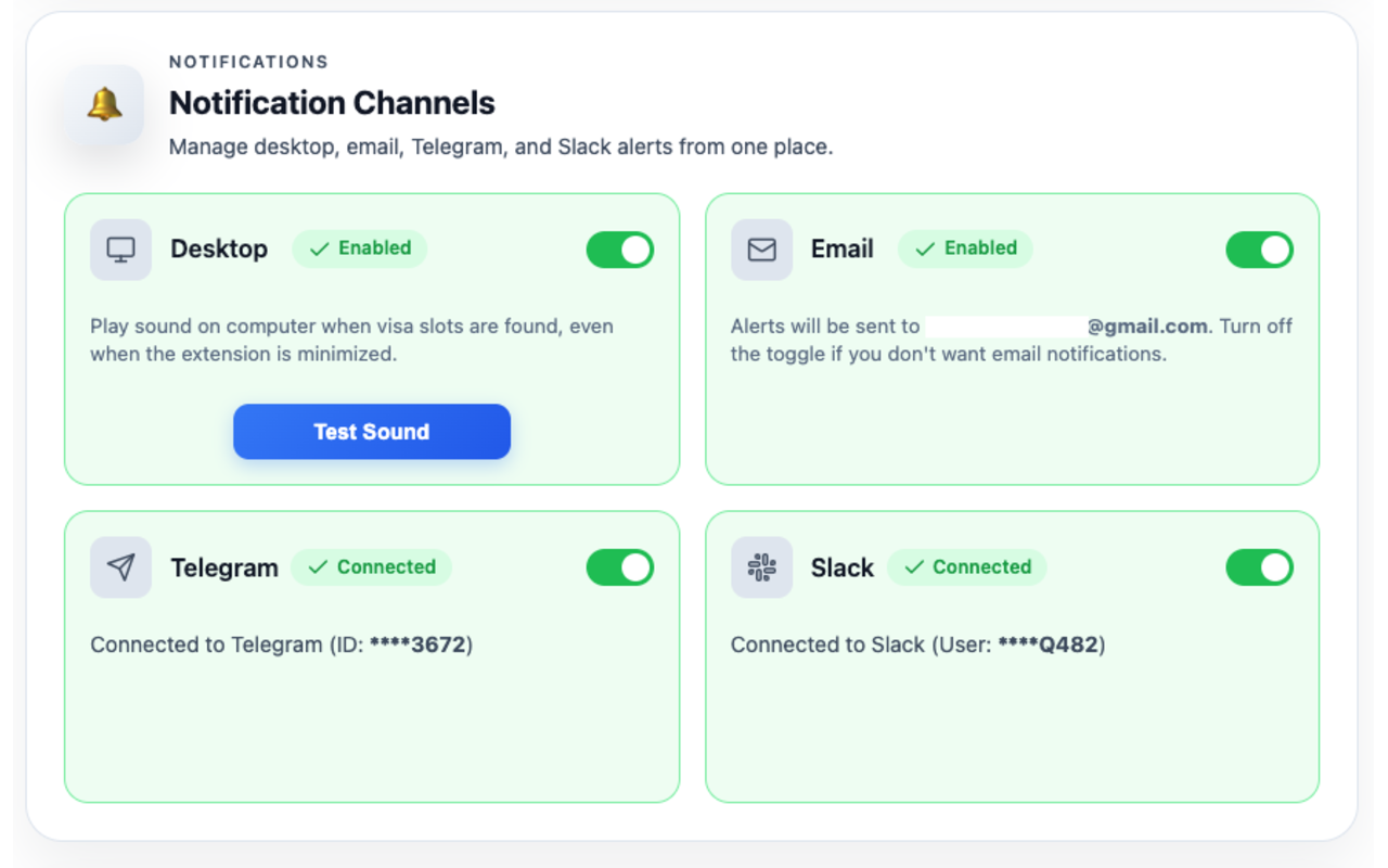 VisaSlotWatch - Screenshot 2 showing product features and functionality