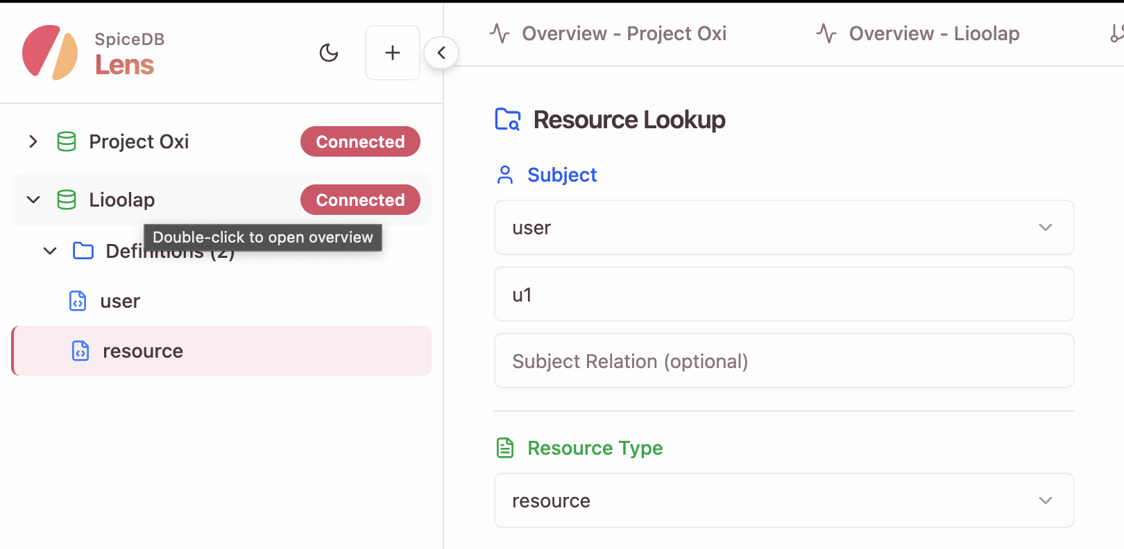 SpiceDBLens - Main product screenshot demonstrating key features and user interface