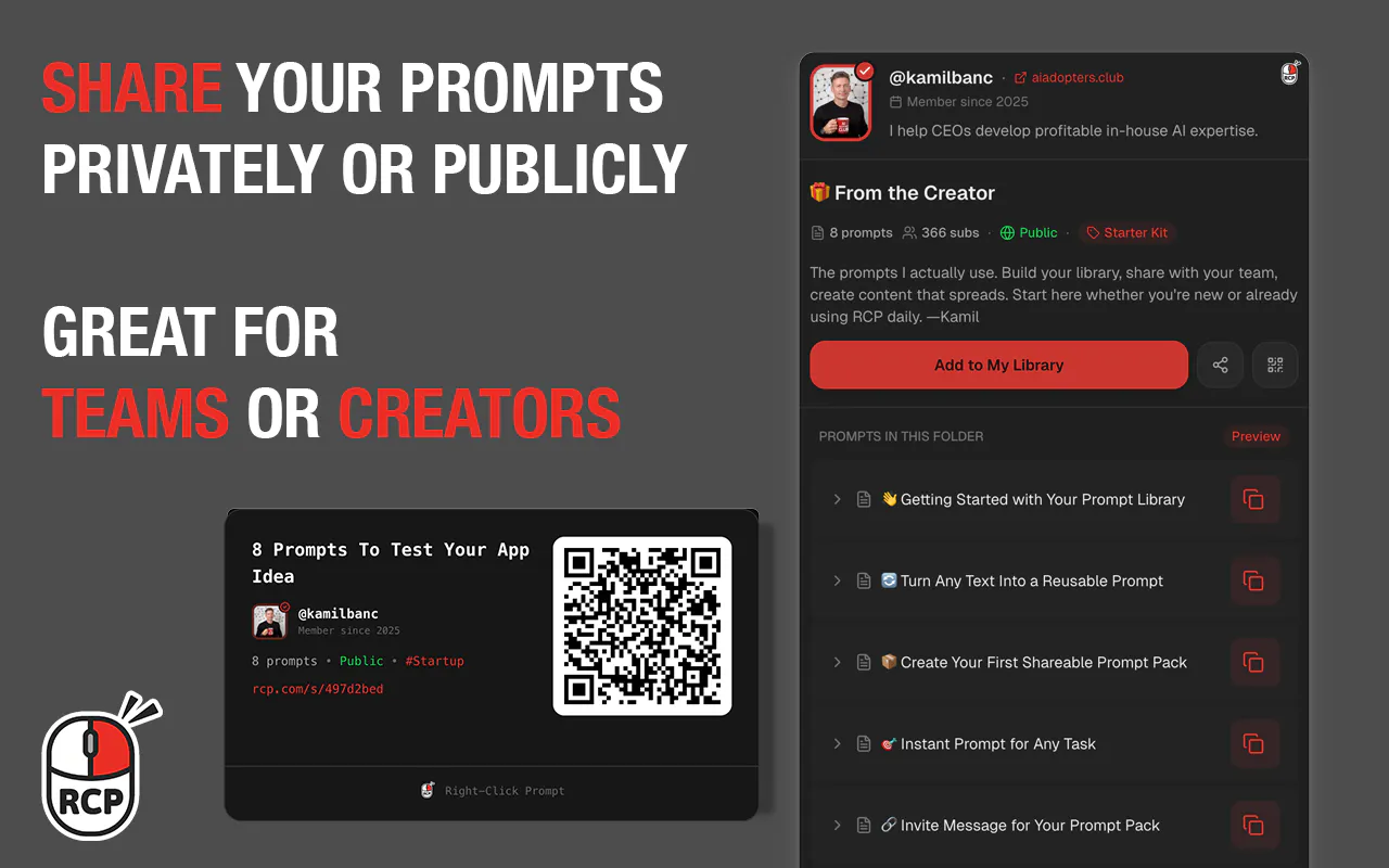 Right-Click Prompt (AI Prompt Manager) gallery image