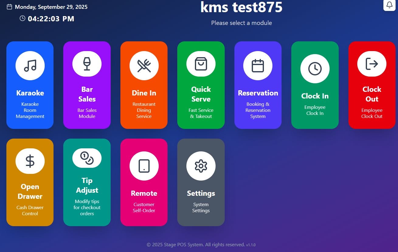 Média Système de point de vente de scène - Cloud POS gratuit sans verrouillage matériel - Karaoké et barres 1
