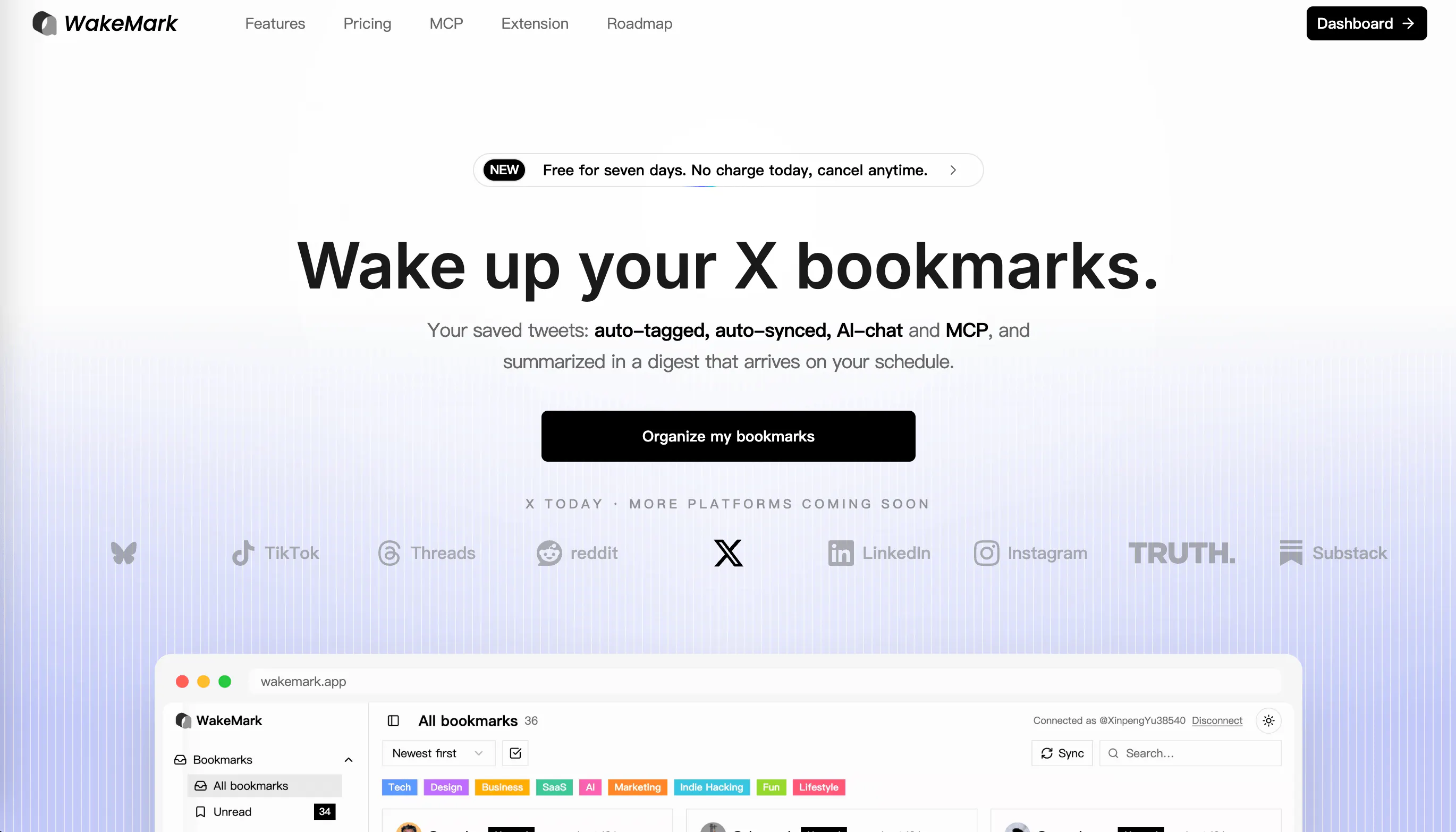 WakeMark screenshot