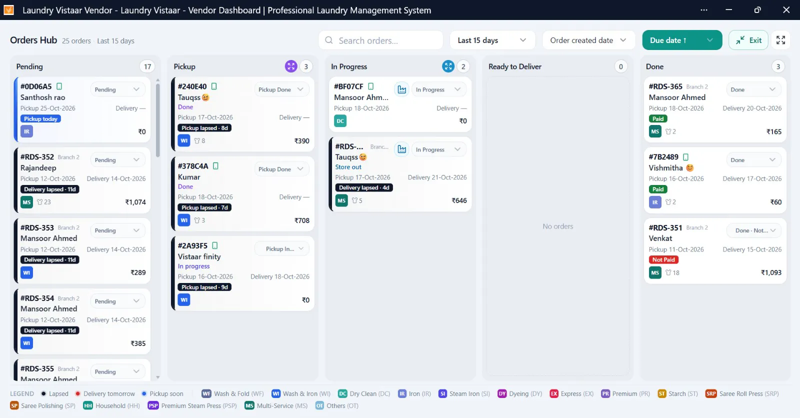 VistaarFinity Laundry Software gallery image