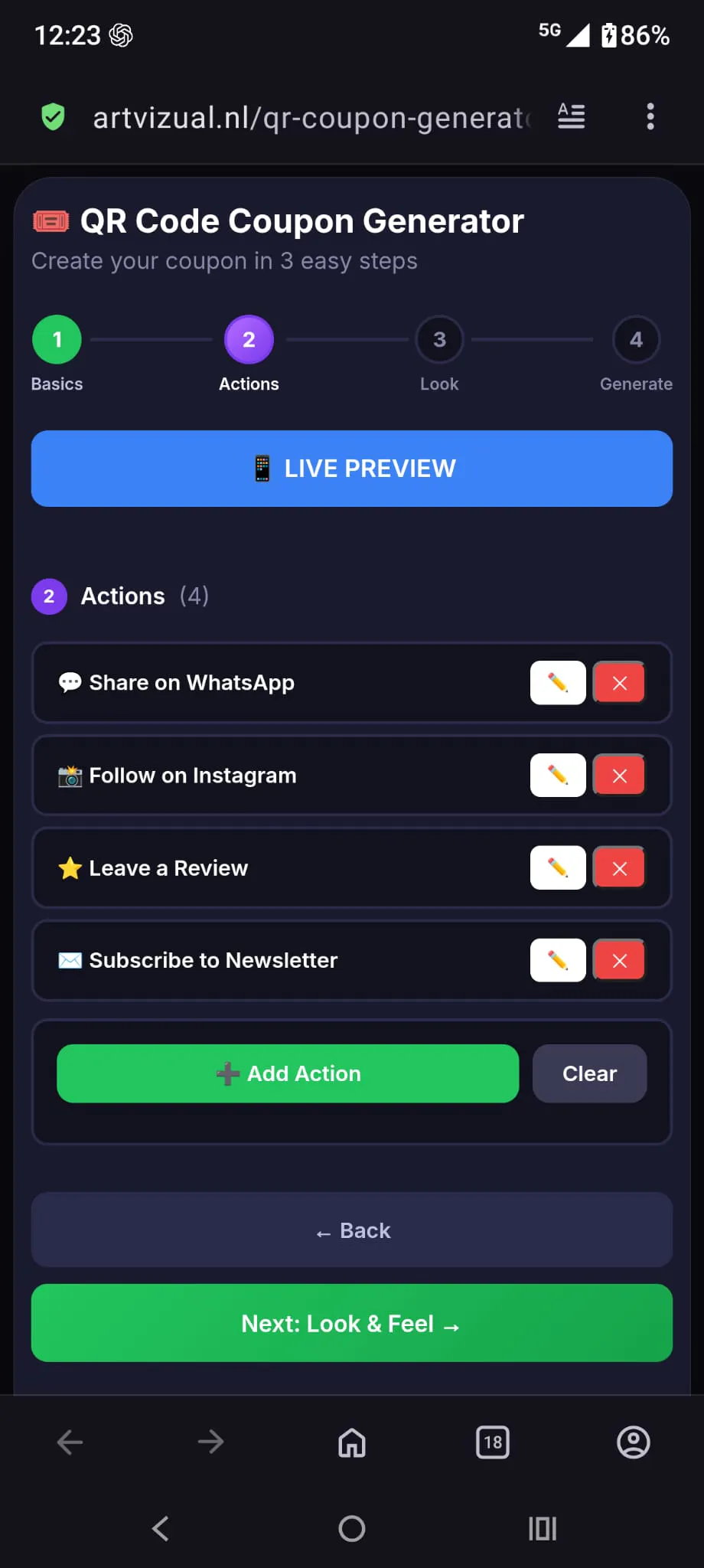 QR Coupon Generator with Social Unlocks gallery image