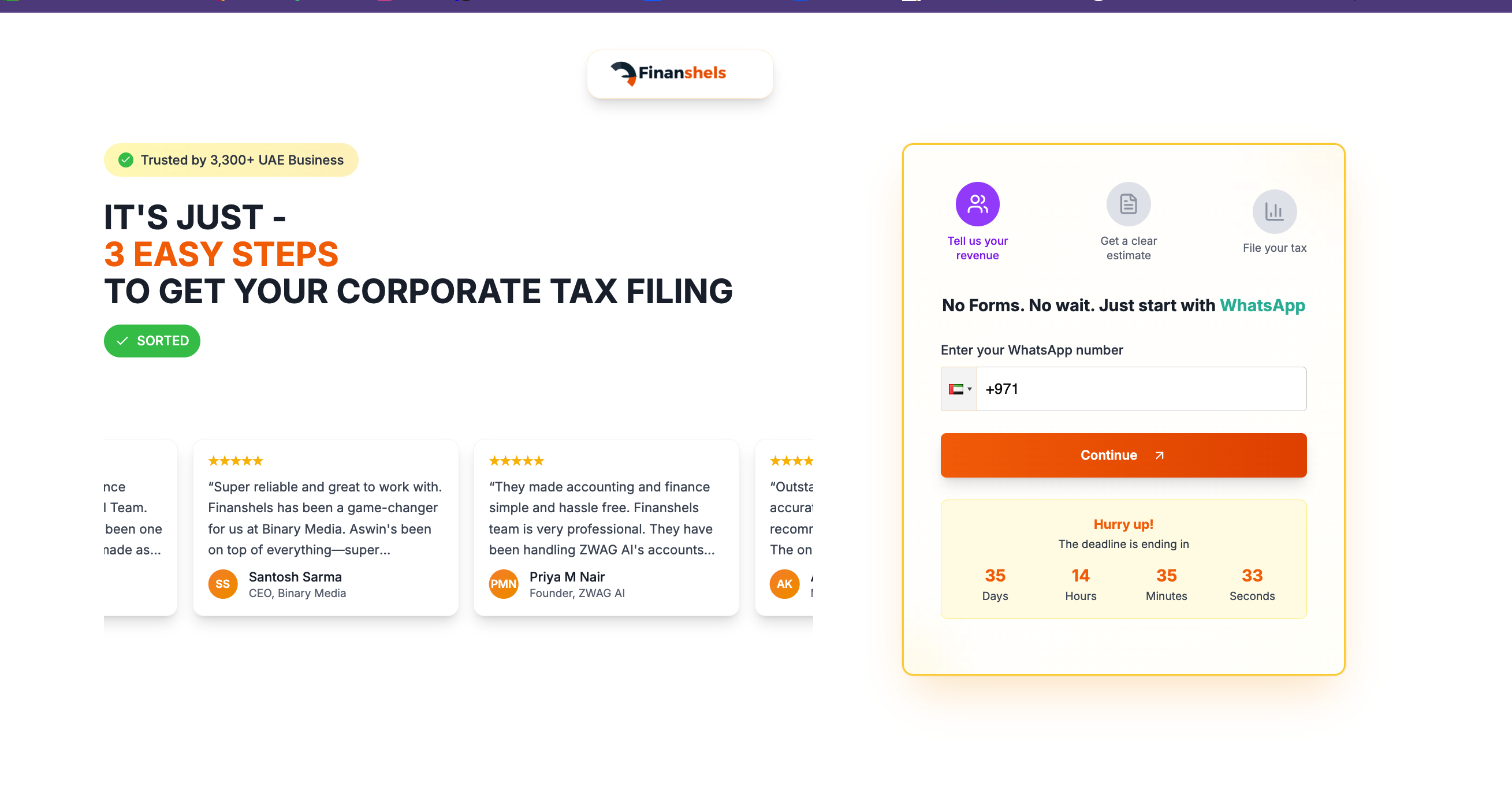 Mídia 4 de App FINANSHEL - A maneira mais rápida de arquivar impostos corporativos dos Emirados Árabes Unidos online