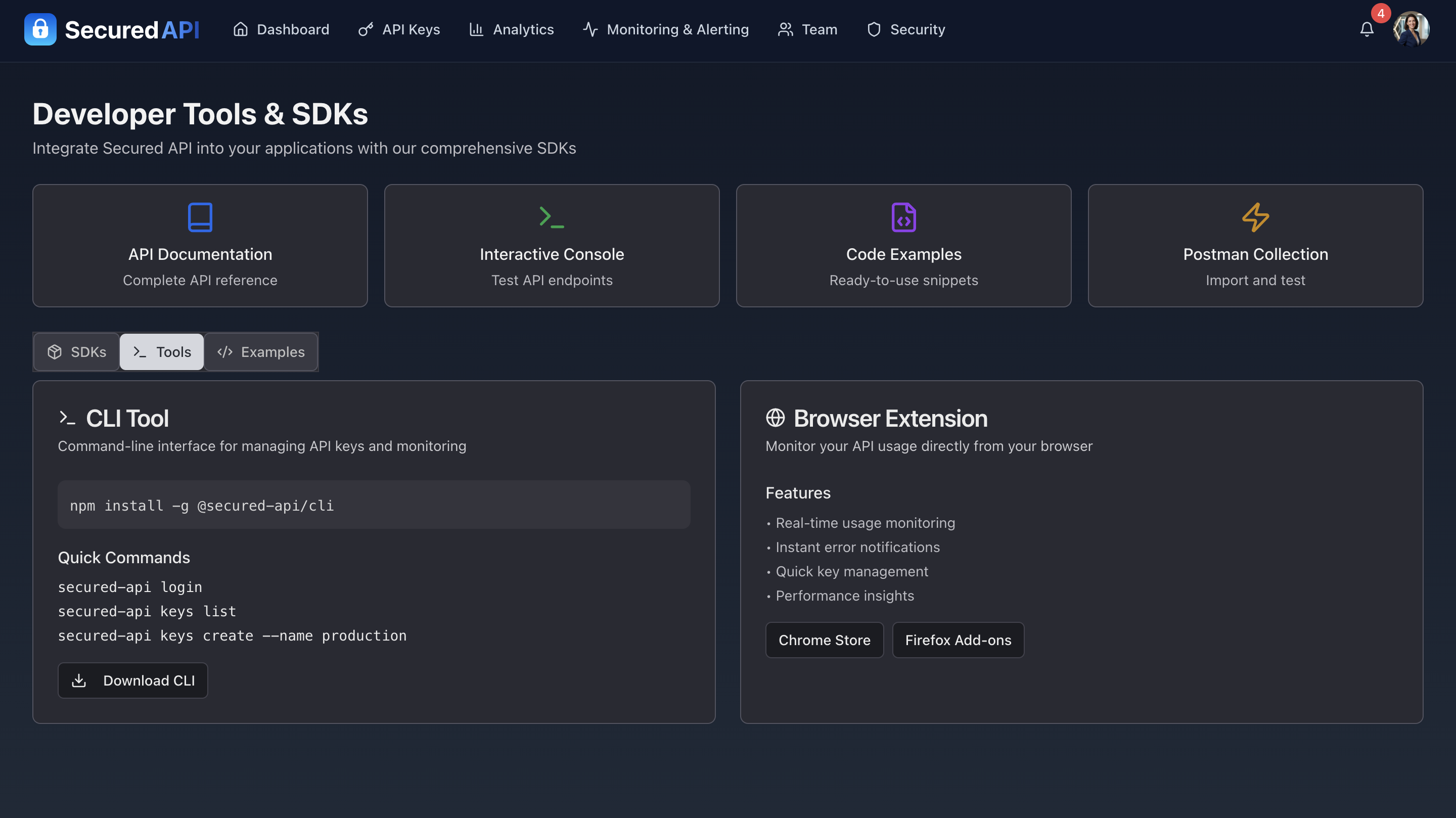 Secured API gallery image