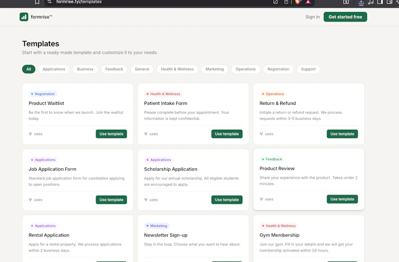 formrise.fyi screenshot 1