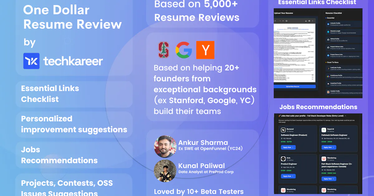 One Dollar Resume Review