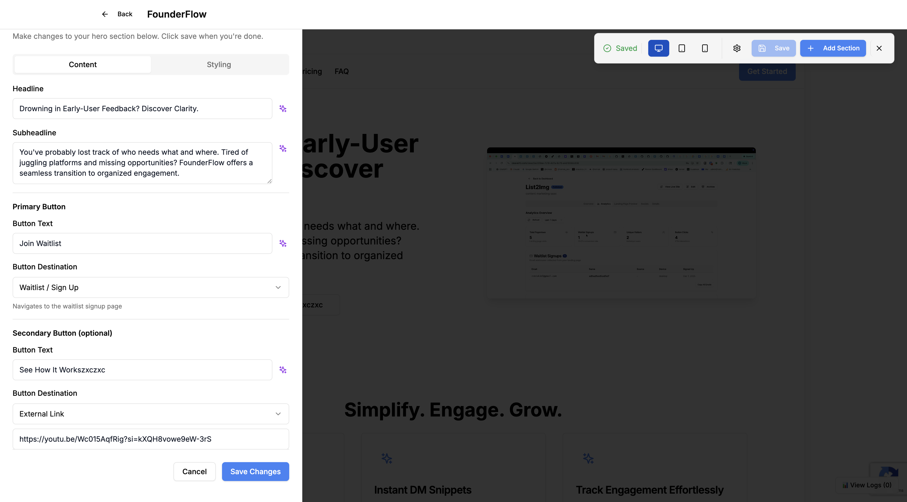 IdeaVerify - Screenshot 2 showing product features and functionality