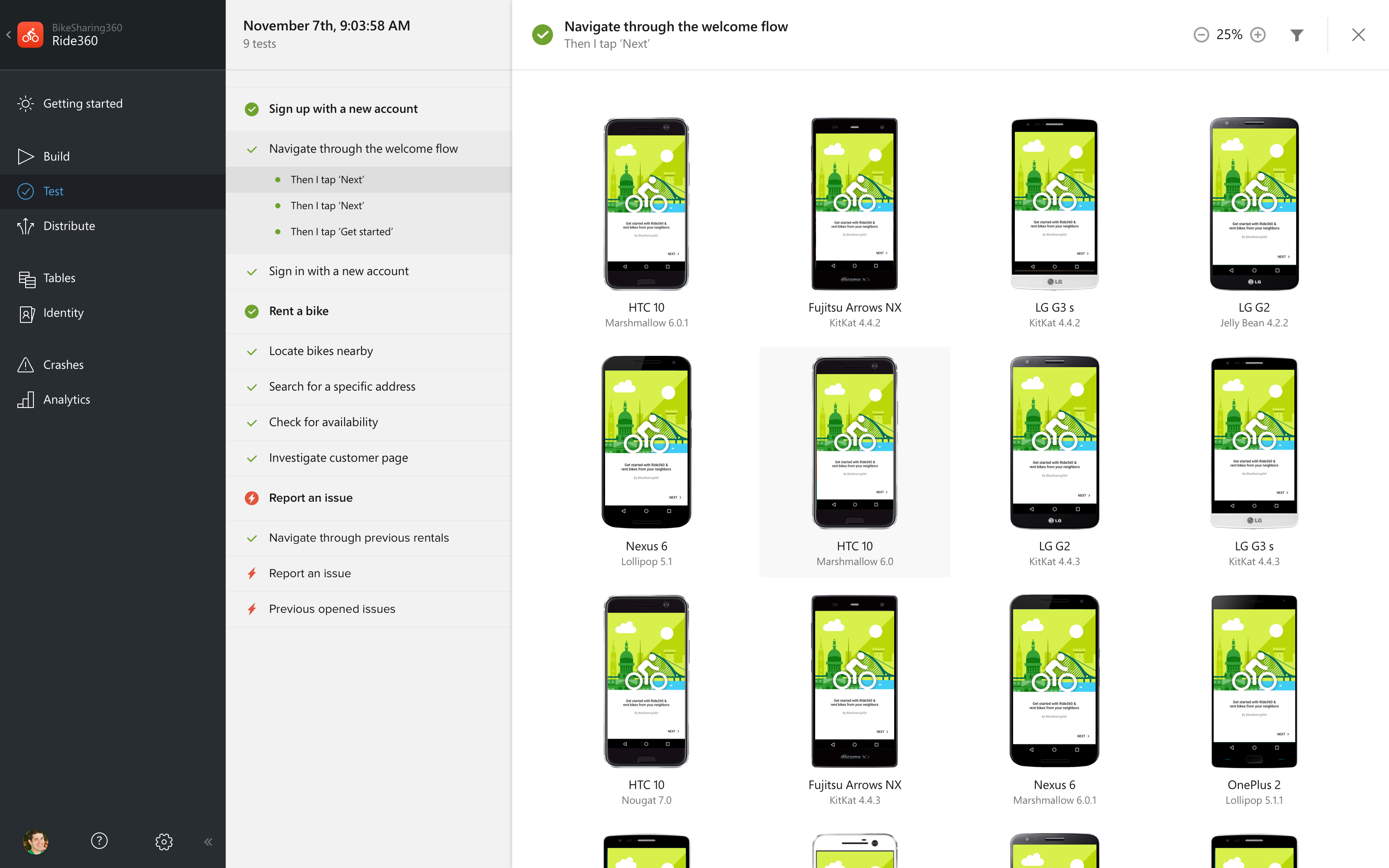 Visual Studio Mobile Center gallery image