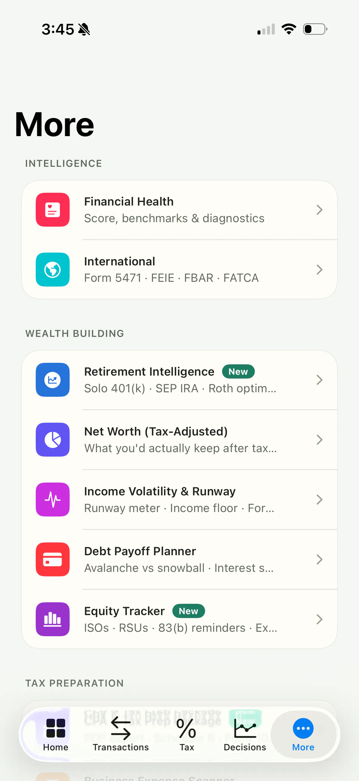 Meridian — Tax & Financial Intelligence gallery image